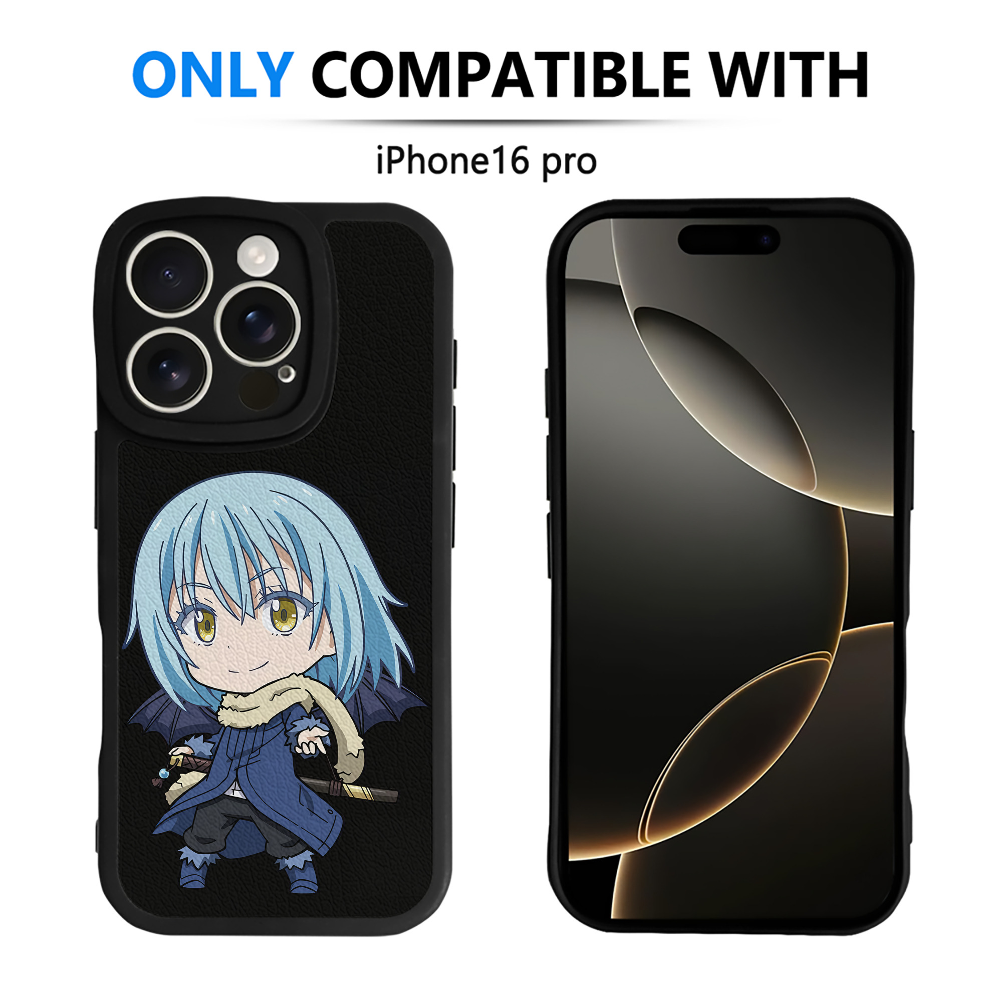 （画像用） 転スラ Regarding Reincarnated to Slime 【iPhone 16シリーズ対応】シリコンスマホケース（レザー調） 材質：シリコン